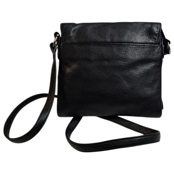 Calvin Klein Black Pebbled Leather Crossbody Purse with Faux Lock On Front - Picture 10 of 10